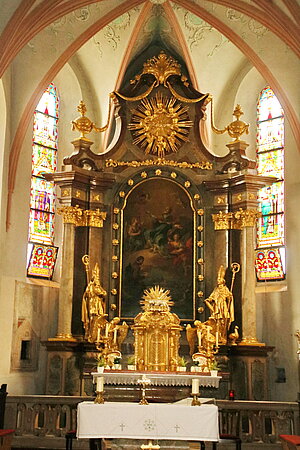 Haitzendorf, Pfarrkirche hl. Ulrich, Hochaltar, vor 1794